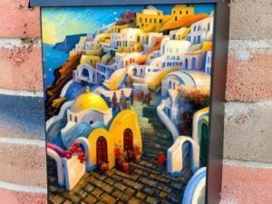 Greece, Santorini #3 Colonial Mailbox Cover