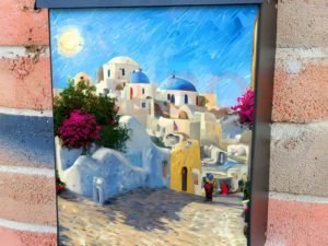 Greece, Santorini #4 Colonial Mailbox Cover