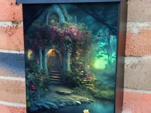 A Secret Fairy Garden #1 Colonial Mailbox Cover