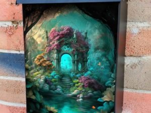 A Secret Fairy Garden #3 Colonial Mailbox Cover