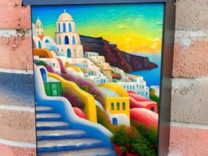 Greece, Santorini #7 Colonial Mailbox Cover