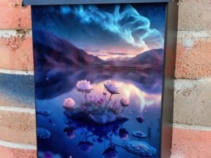 Lilies of the Lake Colonial Mailbox Cover