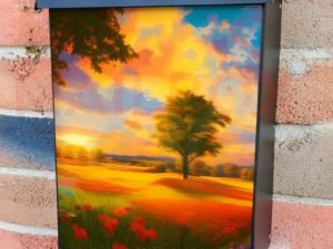 Beautiful Sunset Colors Colonial Mailbox Cover