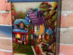 Cute Cozy Houses Colonial Mailbox Cover