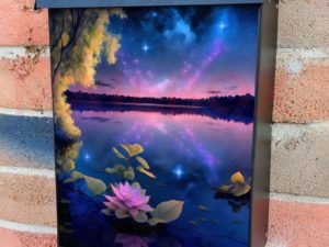 Midnight Lilies Colonial Mailbox Cover