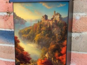 Castle on the Hills Colonial Mailbox Cover