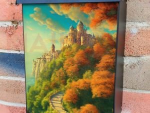 Old European Castle Colonial Mailbox Cover