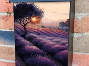 Summer Lavender Field #2 Colonial Mailbox Cover