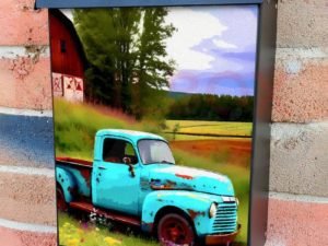 Old Farmhouse Truck #1 Colonial Mailbox Cover