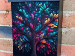 Glowing Fantasy Tree #7 Colonial Mailbox Cover