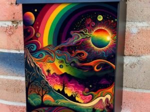 Psychedelic Landscape #3 Colonial Mailbox Cover