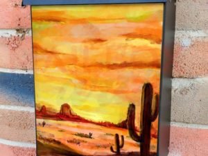 Landscape in Arizona Colonial Mailbox Cover