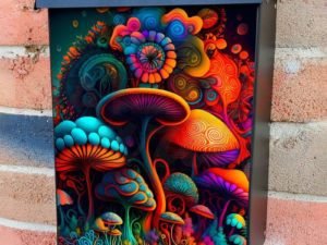 Psychedelic Landscape #4 Colonial Mailbox Cover