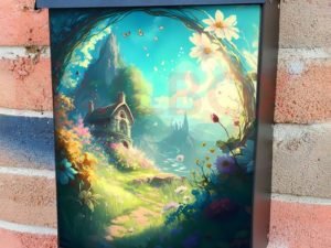 Secret Gate in Elf Land Colonial Mailbox Cover