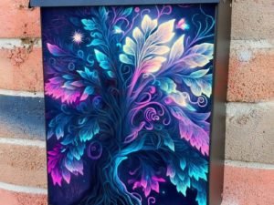 Glowing Fantasy Tree #8 Colonial Mailbox Cover