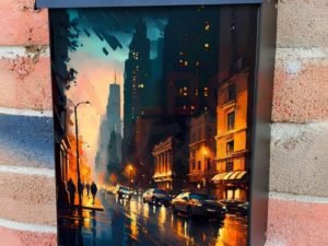 After Rain in New York Colonial Mailbox Cover