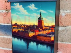 Old Town Stockholm, Sweden Colonial Mailbox Cover