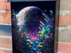 Bohemian Flower Moon #3 Colonial Mailbox Cover