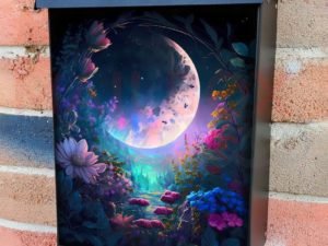 Bohemian Flower Moon #4 Colonial Mailbox Cover