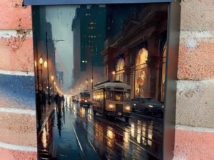 Summer Evening in New York Colonial Mailbox Cover