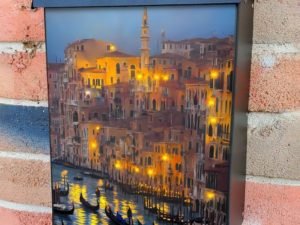 Gondolas on the Canal Colonial Mailbox Cover