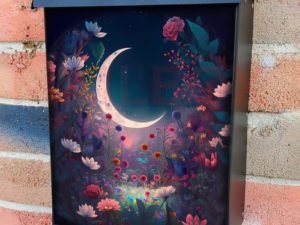 Bohemian Flower Moon #6 Colonial Mailbox Cover