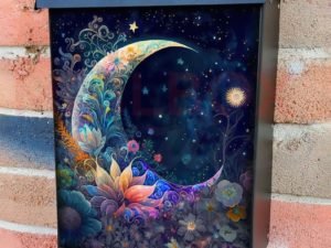 Bohemian Flower Moon #7 Colonial Mailbox Cover