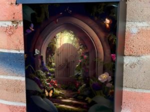 Secret Fairy Garden #7 Colonial Mailbox Cover