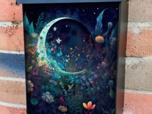 Bohemian Flower Moon #8 Colonial Mailbox Cover