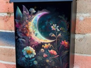 Bohemian Flower Moon #9 Colonial Mailbox Cover