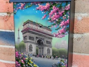 Arc de Triomphe and the Eiffel Tower Colonial Mailbox Cover