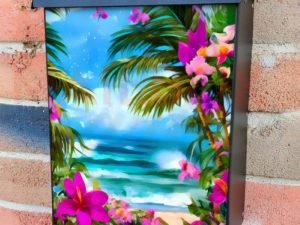 Tropical Heaven #2 Colonial Mailbox Cover