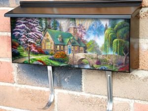 Church Beside the River Townhouse Mailbox Cover