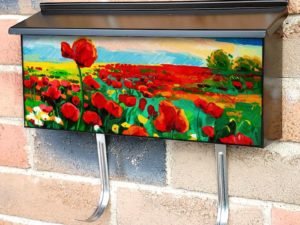 Land of Poppies Townhouse Mailbox Cover