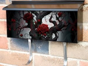 Gothic Garden with Roses #7 Townhouse Mailbox Cover