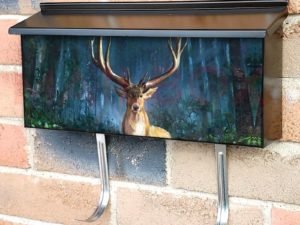 Deer in a Deep Forest Townhouse Mailbox Cover