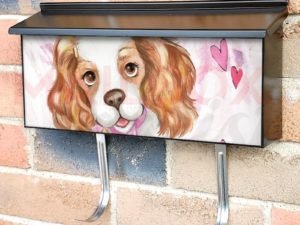 Valentine's Day Puppy and Hearts #3 Townhouse Mailbox Cover