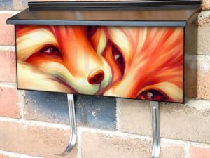 Snugly Fox Couple Townhouse Mailbox Cover