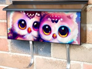 Cute Owl Couple #2 Townhouse Mailbox Cover