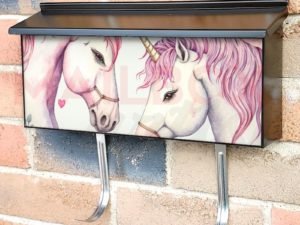 Valentine's Unicorn Couple #2 Townhouse Mailbox Cover