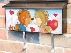 Valentine's Day Teddy Bear Couple #4 Townhouse Mailbox Cover