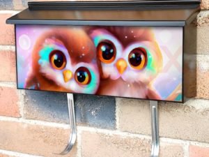 Sweet Owl Couple Townhouse Mailbox Cover