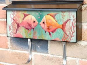 Cute Fish Couple #1 Townhouse Mailbox Cover