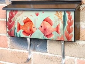 Cute Fish Couple #2 Townhouse Mailbox Cover
