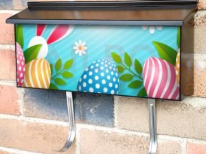 Pretty Easter Eggs and Flowers Townhouse Mailbox Cover