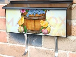 Easter Egg Basket and Chicks Townhouse Mailbox Cover