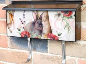 Easter Bunnies and Poppies Townhouse Mailbox Cover