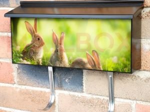 Cute Baby Easter Bunnies Townhouse Mailbox Cover