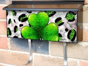 St. Patrick Day Shamrock Design Townhouse Mailbox Cover