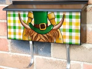 St. Patrick Day Cow in Hat Townhouse Mailbox Cover